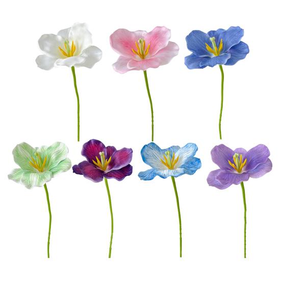 Simulovaný tulipán Umělé plně rozkvetlé tulipánové květy Falešný tulipán s ohebným stonkem pro jarní letní domácí dekoraci Svatební stolní dekorace