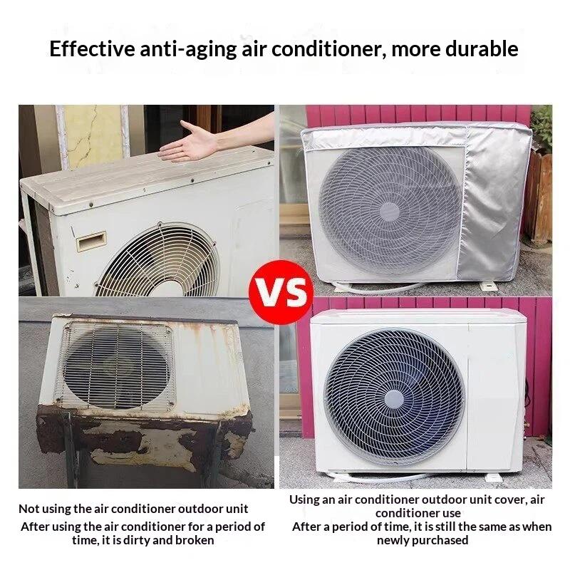 1Pcs Outdoor Air Conditioner Outdoor Unit Dust Cover Protective Cover Waterproof Sun Protection