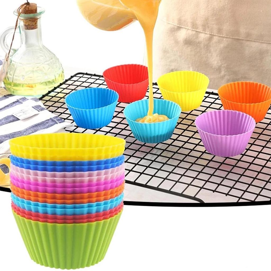 Multi-color Round Silicone Cake & Muffin Baking Cups