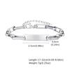 Personalized Bracelets Stainless Steel Bar ID Name Bracelet for Women Custom Engraved Inspirational Quote Gift Birthday Jewelry