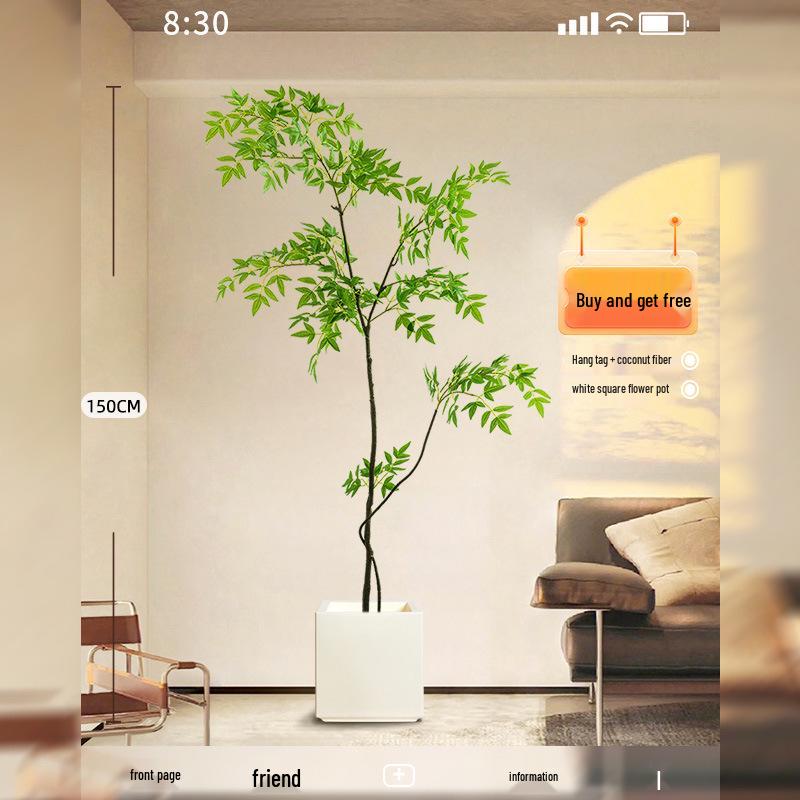 Nandina Luxury Artificial Tree - Indoor Floor Decoration & Bionic Green Plant Potted Ornament