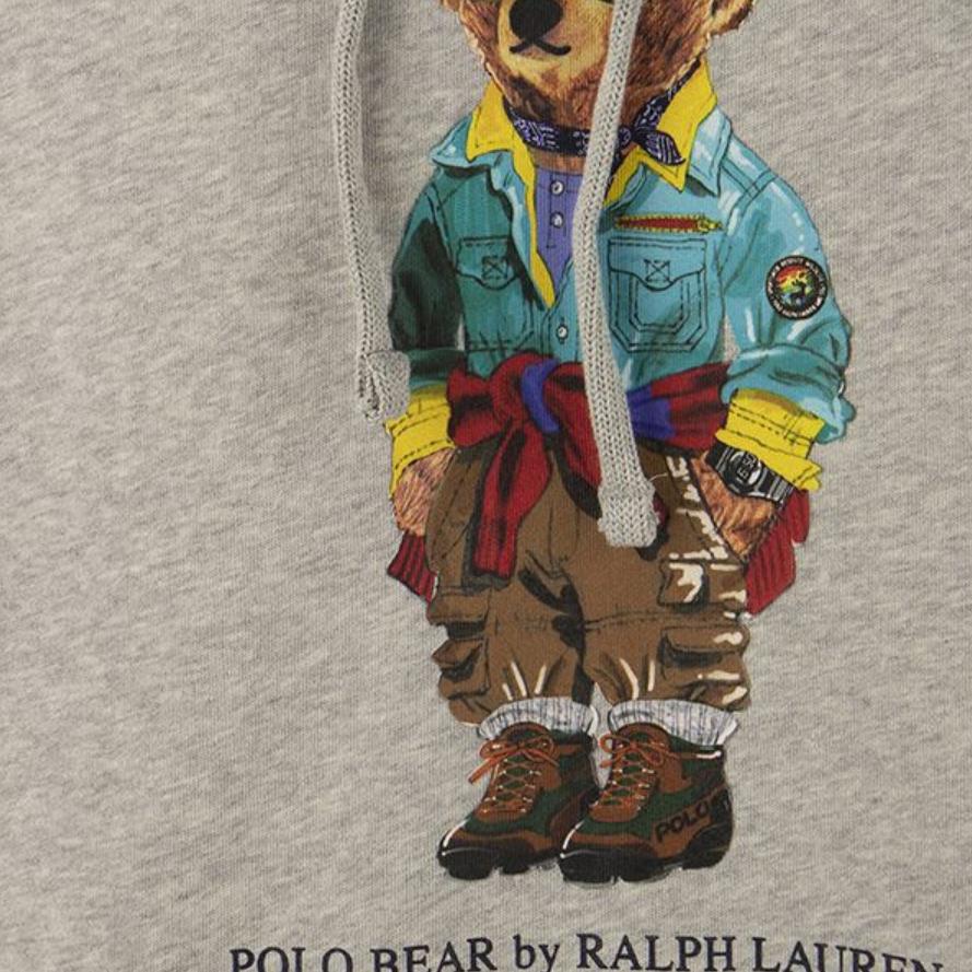 Polo Ralph Lauren Animal Pattern Hooded Long Sleeve Sweatshirt Men sweatshirt Gray 710853309-021