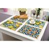 Fashionable Retro Geometric Hotel Anti-skid Table Mat Digital Printing Western Food Mat Restaurant Home Proof Meal Mat