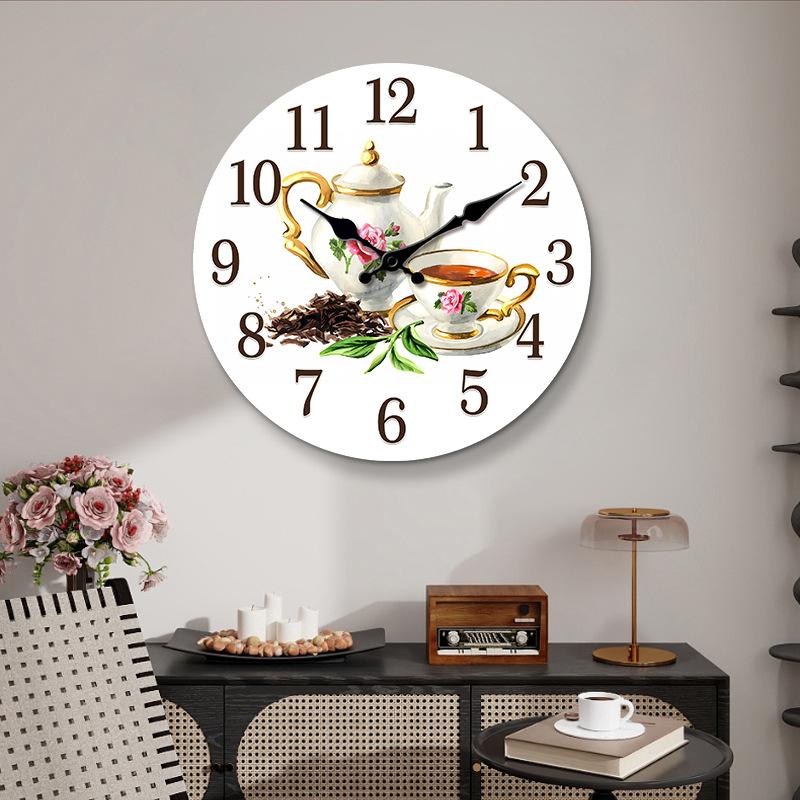 11 inch popular simple clock retro wooden wall clock living room silent clock wall clock