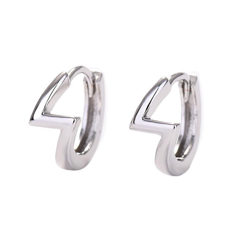 Women's Temperament, Fashionable and Simple Lightning Decoration Small Ear Buckles