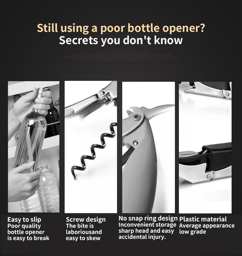 1 шт. штопор для вина открывалка для вина из цинкового сплава спиральный штопор — фото 3