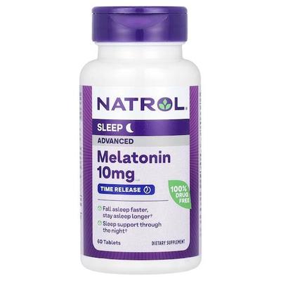 Melatonin, Advanced Sleep, Time Release, 10 Mg, 60 Tablets