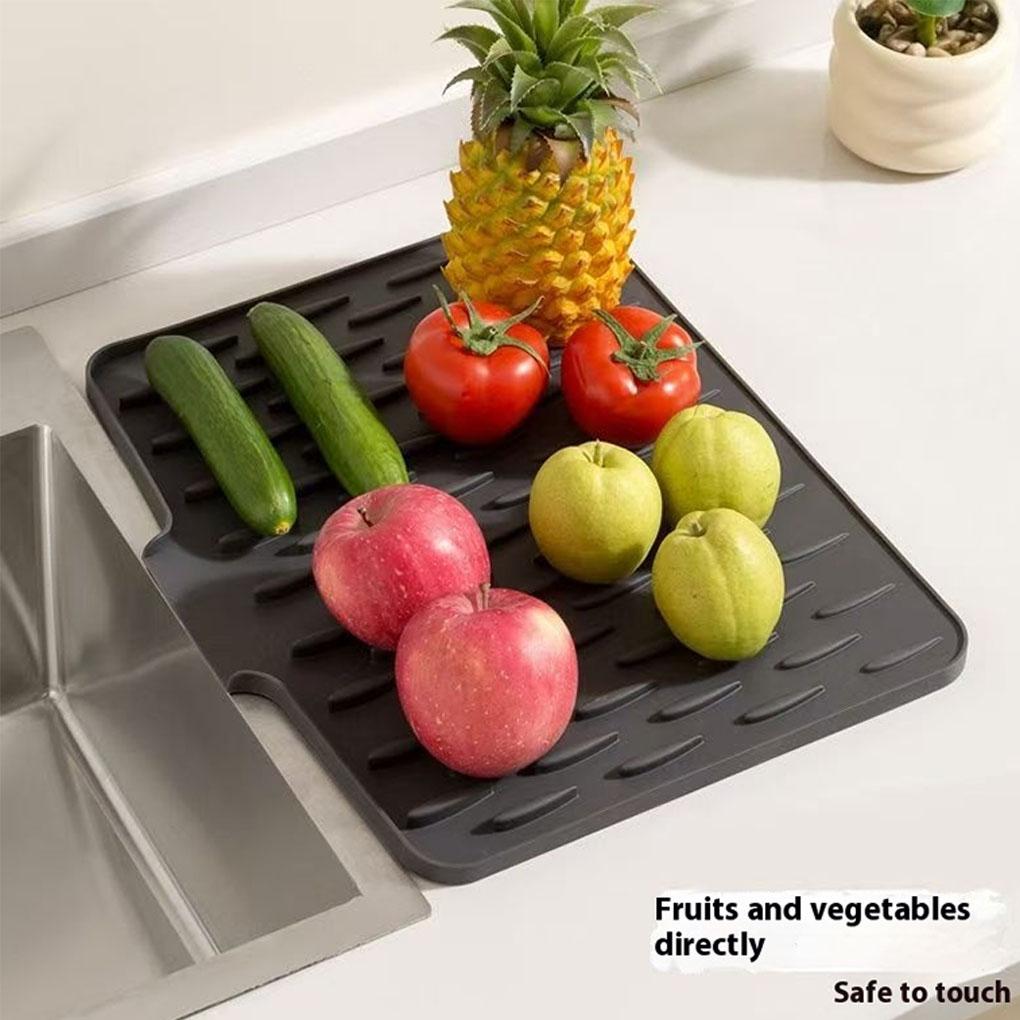 Silica Gel Foldable Silicone Sink Drainer Mat – Heat Resistant And Drip-Free Drain Pad Drying Pad