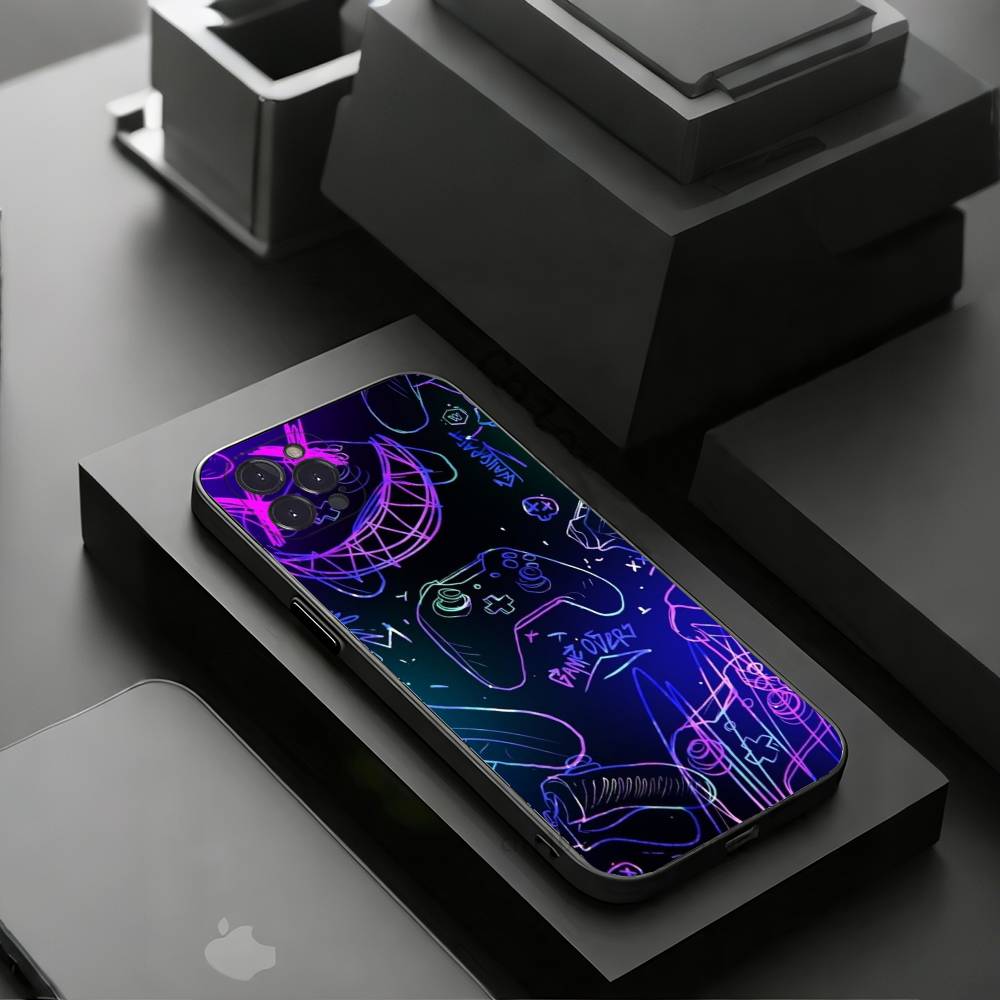 

Game Console Gamepad Phone Case For iPhone 17 16 15 14 13 12 11 Pro Xs Max Mini Plus Antislip Shockproof Hard iPhone15pro