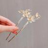 1pc Fashion U Shaped Flower Hair Sticks Forks Women Hair Bun Maker Jewelry Vintage Girls Flower Hairpins Clip Accessories