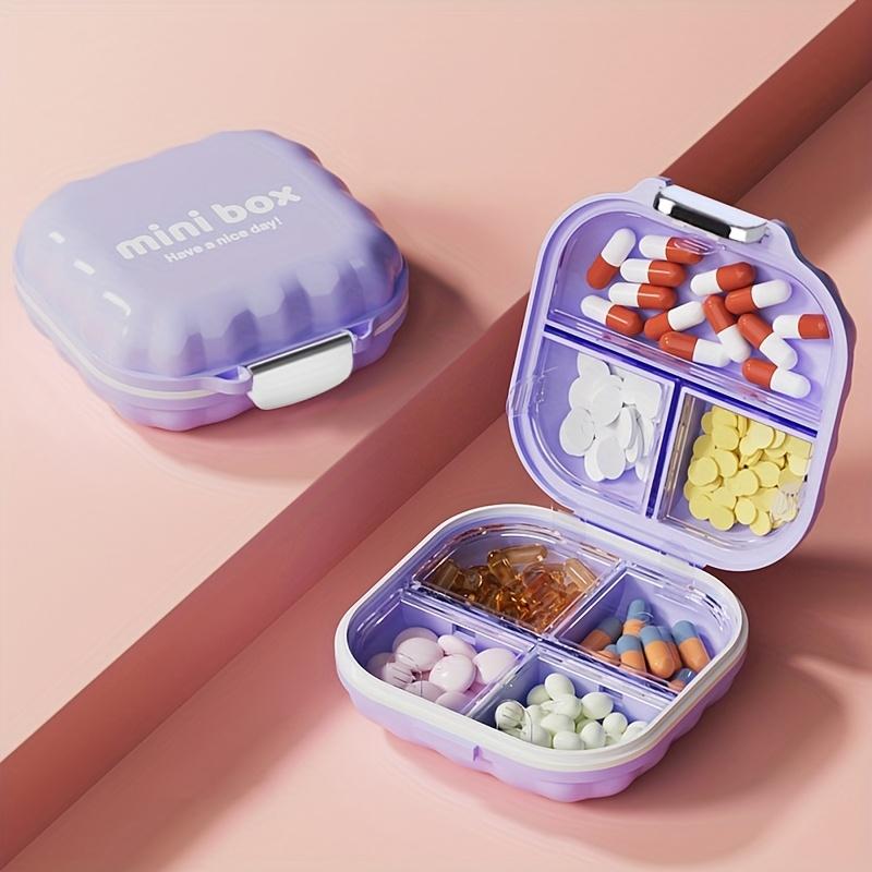 1 Portable Pill Box, Suitable for 7-Day Travel, 7-Compartment Pill Organizer, Sealed Storage Container, Jewelry Case