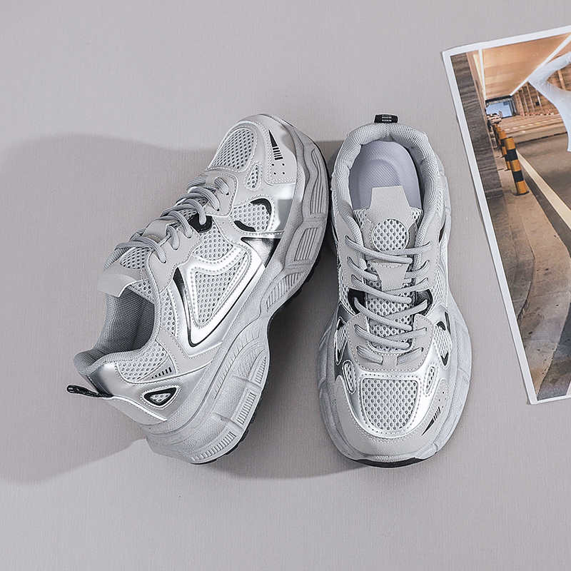 Fashion Mesh Thick Bottom Womens Footwear Walking Colorful Sneakers Women Mother's Shoes Sport All Brand Tenia Sapatenis Tens