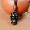 Obsidian Skull Halloween Crystal Pendant Necklace Ornaments