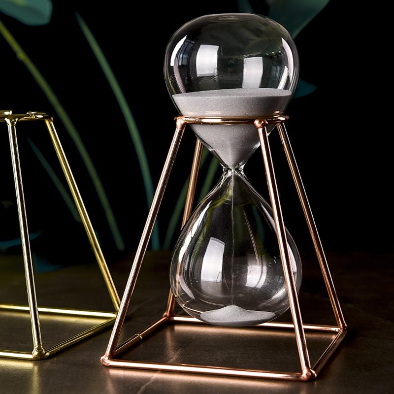 Large Metal Hourglass Timer 30 Minutes Nordic Style Light Luxury Timer Hourglass Creative Office Living Room Decoration LD425