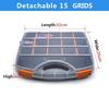 Adjustable Compartment Tool Box Organizer Plastic Hardware Parts Storage Case  Fastener