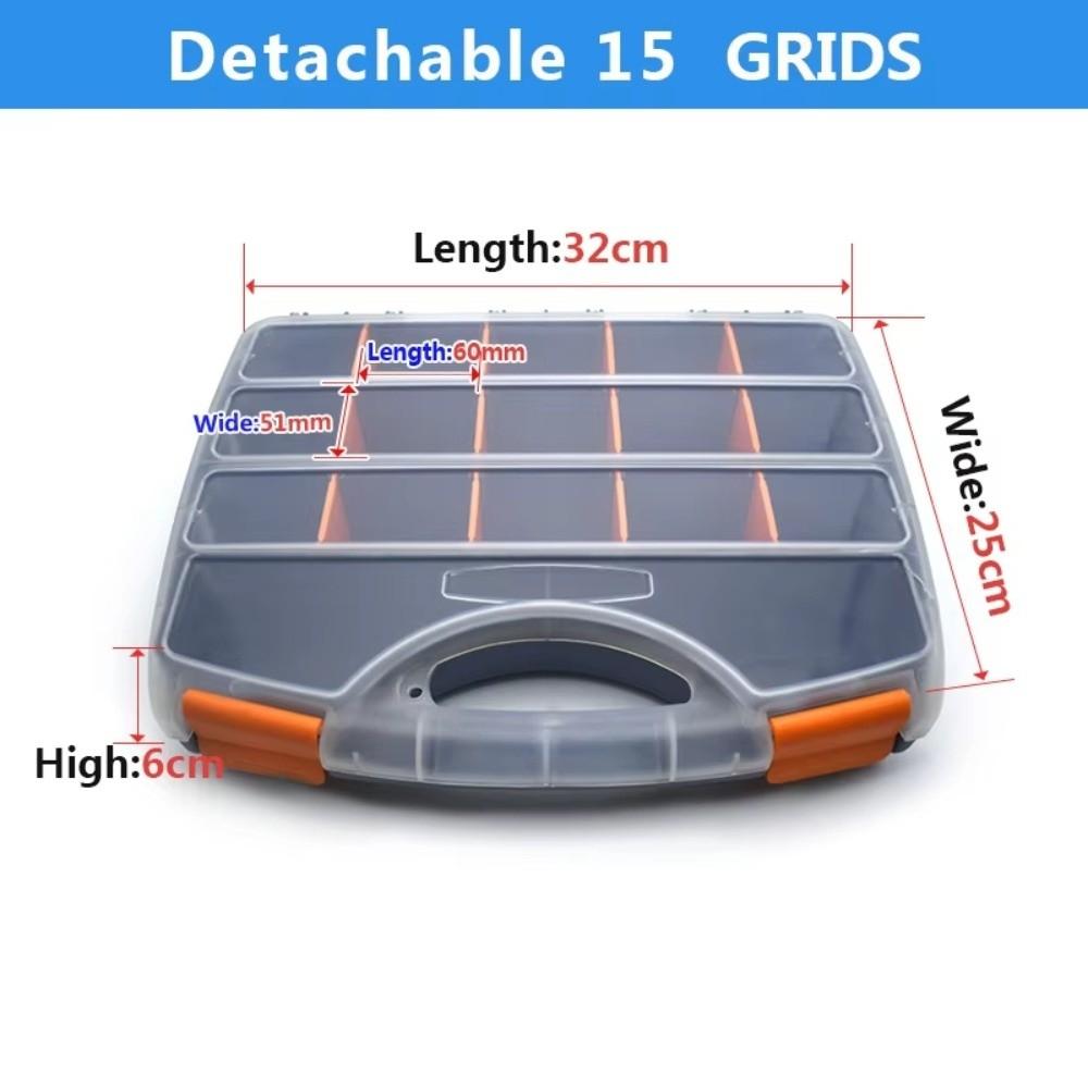 Adjustable Compartment Tool Box Organizer Plastic Hardware Parts Storage Case  Fastener
