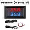 DC 5-80V LED Digital Display Thermometer With Dual NTC Metal Waterproof Probe Temperature Sensor On Board Thermometer -50~+125℃
