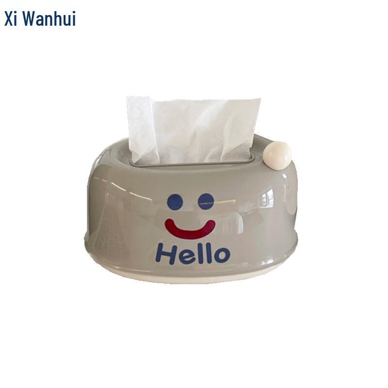 XWH Smiley Face Plastic Tabletop Tissue Box