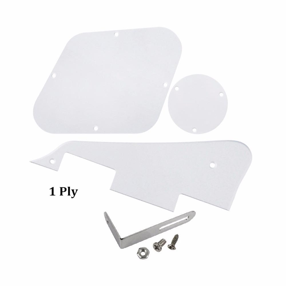 FLEOR Set LP Gitarren-Schlagbrett Kratzschutz & Regler-/Schalter-Hohlraumabdeckung & Halterung für LP Gitarrenteile