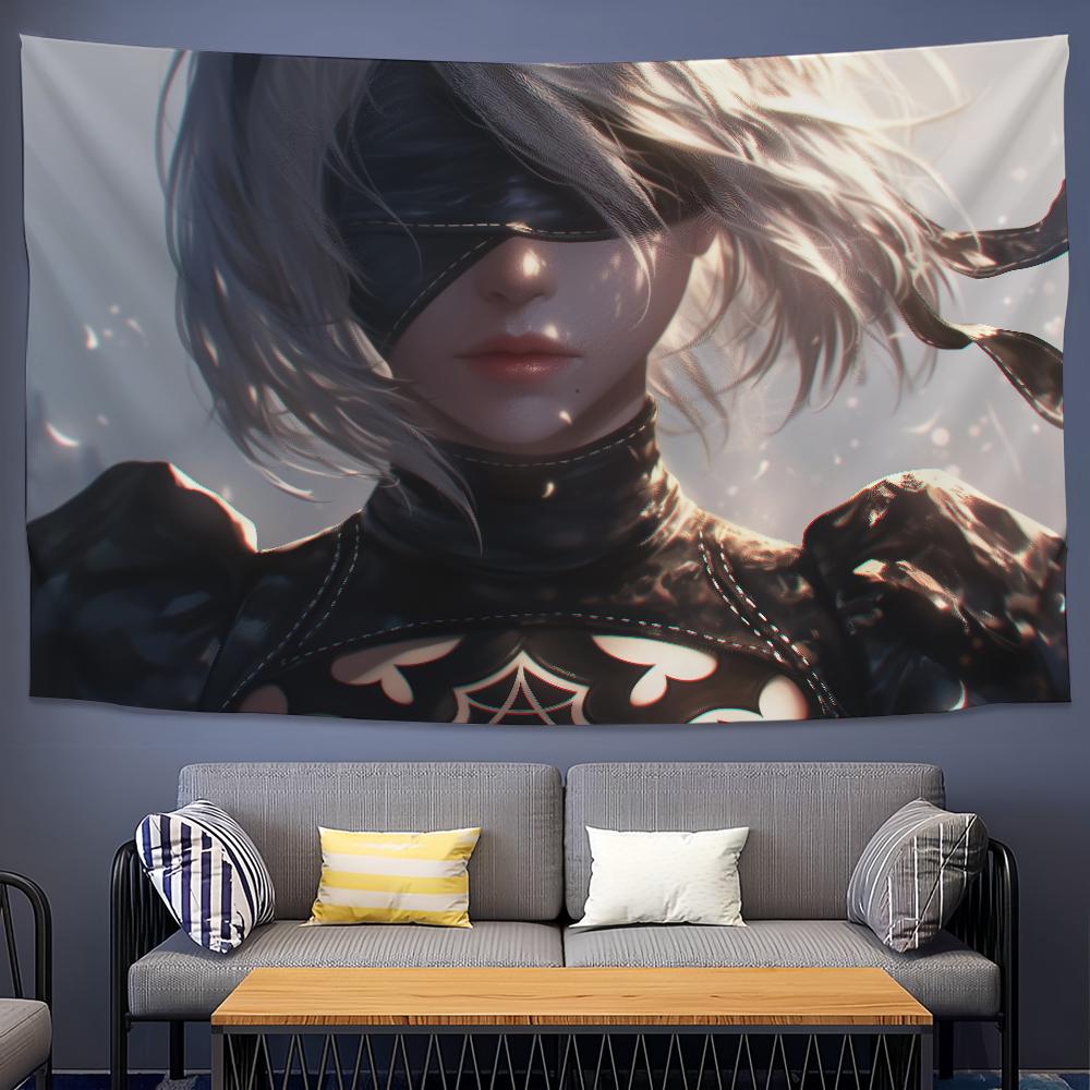 N-nieR-Automata Game Tapestry Decoration Bedroom Dormitory Background Cloth Holiday Home Party Living Room Club Cloth