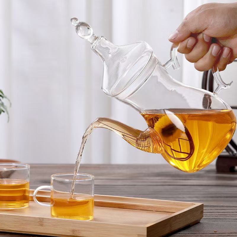 Glass brewed teapot High borosilicate high temperature resistant Arabian coffee pot Heatable large capacity transparent green tea warm wine pot
