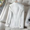 Completo da Donna Elegante Autunno Primavera Cappotto Blazer da Donna Comodo All-match Tweed Temperamento Moda Blazer da Donna