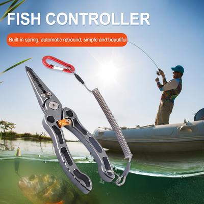 Titanium Alloy Fish Control Pliers Labor-Saving Lure Clamp Controller Convenient Multifunctional Lightweight Outdoor Accessories