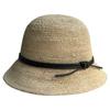 25 Spring And Summer Quite Wide Raffia Elegant Temperament Short Brim Bucket Hat Women'S Versatile Outdoor Sunshade Sun Protection Straw Hat