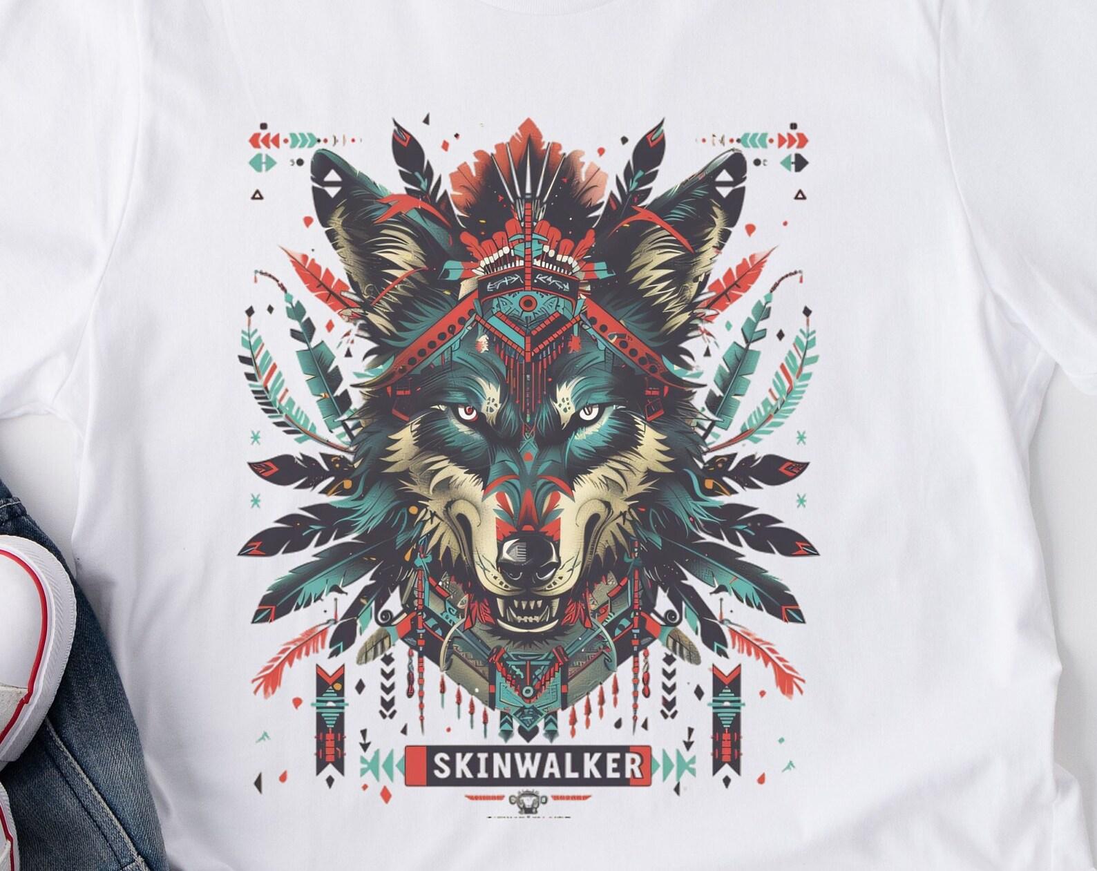 Skinwalker Graphic T-Shirt: Cryptid Folklore Tee 2XL