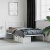 VidaXL Metal Bed Frame with White Headboard 75x190 Cm 352519