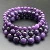 Bransoletka z kryształu ametystu Smoczy Fiolet - Koraliki 6mm, 8mm, 10mm, Biżuteria Modowa.