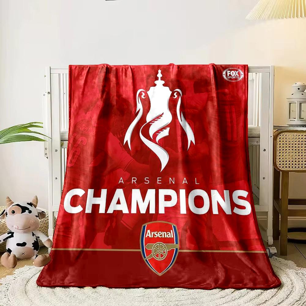 Arsenal Champions Red Set Designed Flannel Blanket for Bedroom, Living Room, Sofa, and Nap