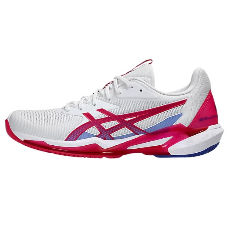 New Asics Solution Speed FF 3 Abrasion Resistant Low Top Tennis Shoes Women's Gray Red 1042A250-103