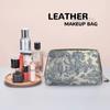 Franse Landelijke Make-uptas Retro Toile De Jouy Leer Reizen Cosmetica Organizer Vrouwen Grote Capaciteit Waterdichte Toiletartikelen Tas