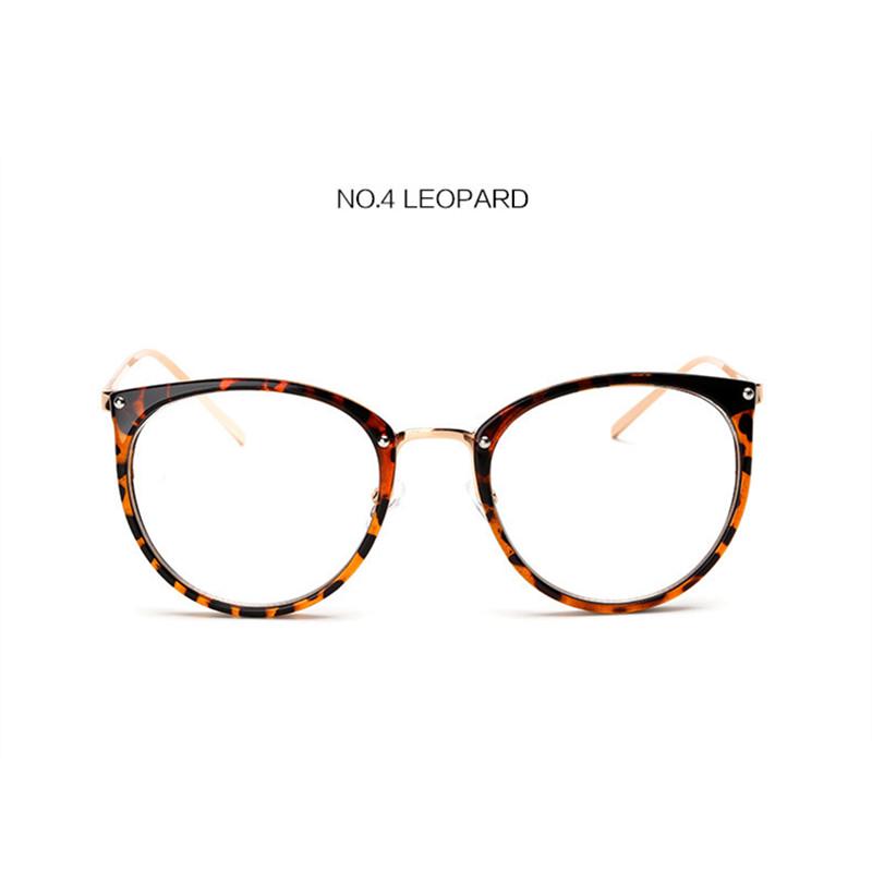 Anti Radiation Women Optical Glasses Anti-blue Oversized Round Eyeglass Frames Clear Metal Eyeglasses