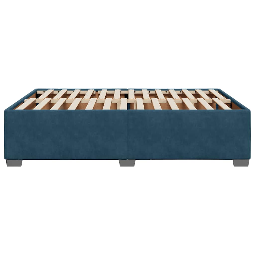 Blue Bed Frame 140 x 200 cm Velvet