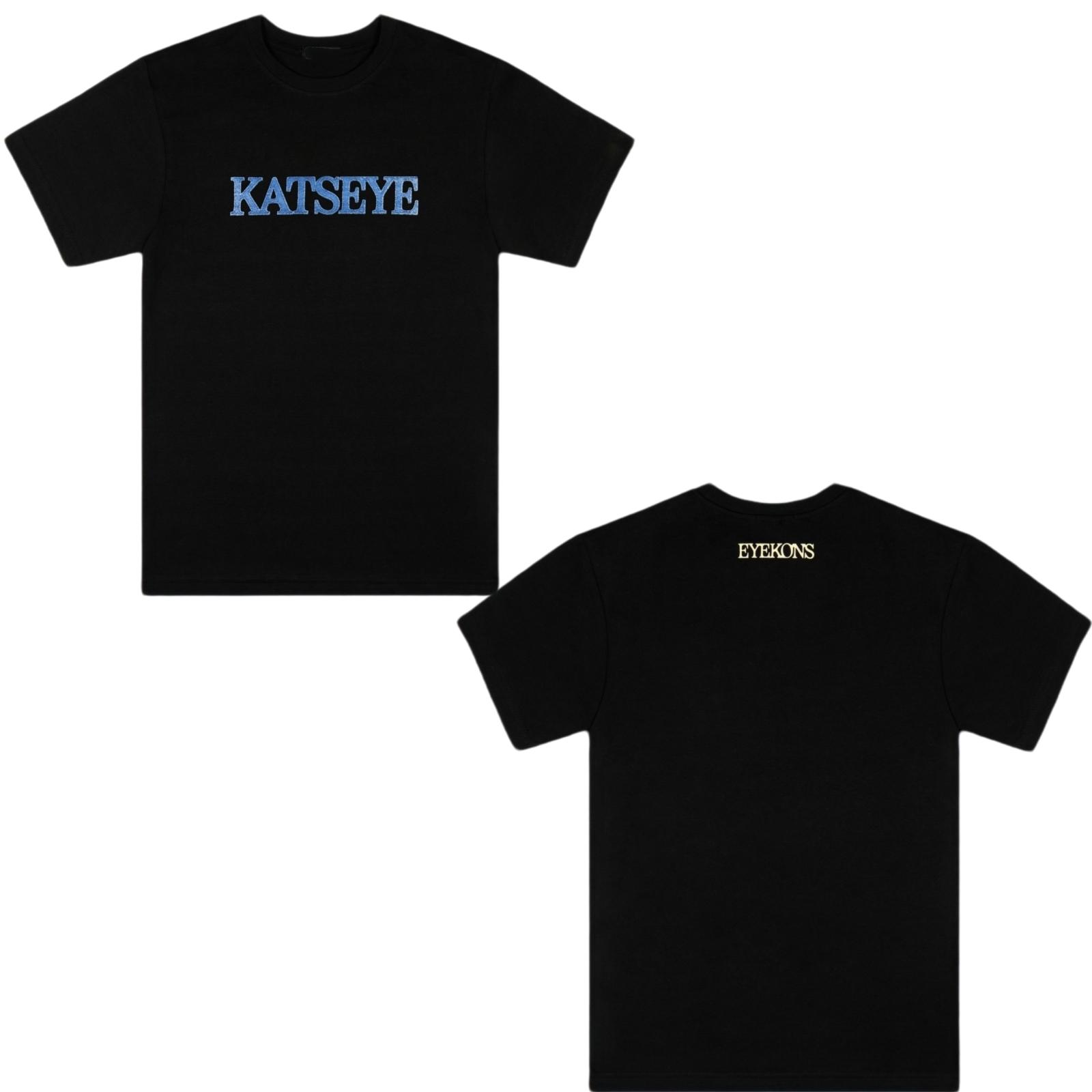 KATSEYE Denim Logo Schwarz EYEKONS Grafik 2026 T-Shirt 100% Baumwolle Unisexs Unisexs Y2k Beliebtes Oversized T-Shirt Vintage Lässiges T-Shirt 4XL gray