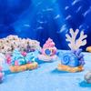 Simulation Mini Colorful Shell House Micro Landscape Car Dashboard Home Desktop Ornaments