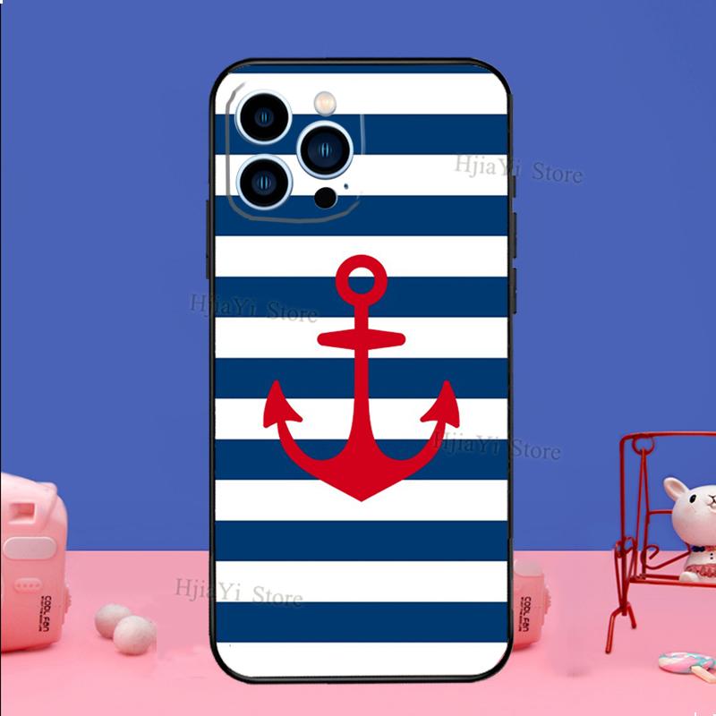 Anchor Boat Phone Case For iPhone Samsung Galaxy Redmi Xiaomi Oppo OnePlus Note S A 7 8 9 10 11 12 13 14 20 21 22 23 53 54 Pro Max Plus Ultra TPU Soft