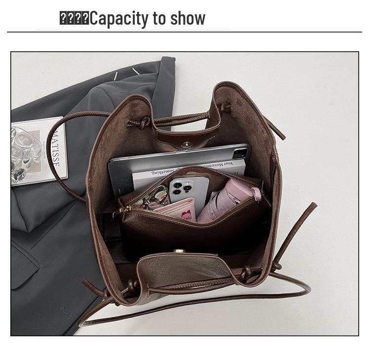 Korean Large Capacity Tote Bag - Women's 2025 Autumn/Winter Fashion Underarm Shoulder Bag