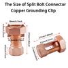 Split Bolt Connector High Strength Copper Grounding Clamps for Completing Ground Bonding To Bare Wires TJ-16 (6 PCS)