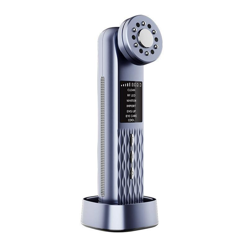 Seven-mode ultrasonic ice compress beauty instrument, lifting, firming, lightening, heating, color light massage, introduction instrument