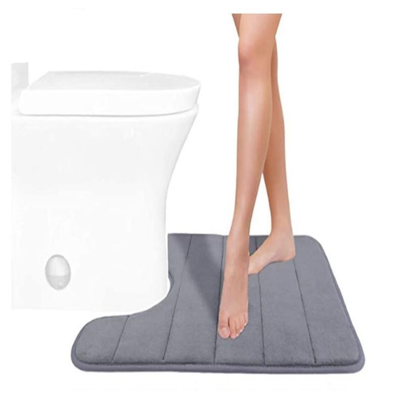 Absorbierendes, rutschfestes Badezimmer-Pad, U-förmiges Memory-Schaum-Toilettenpad