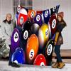 Billiards Plush Blanket Soft Comfortable All Seasons Perfect Sofa Office Nap Travel Birthday Gift Christmas Present