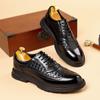 FashionNew Platform Cow Leather Men's Brogue Shoes Spring Autumn Carve Designs Business Men's Dress Shoes Fashion Wedding Shoes Male