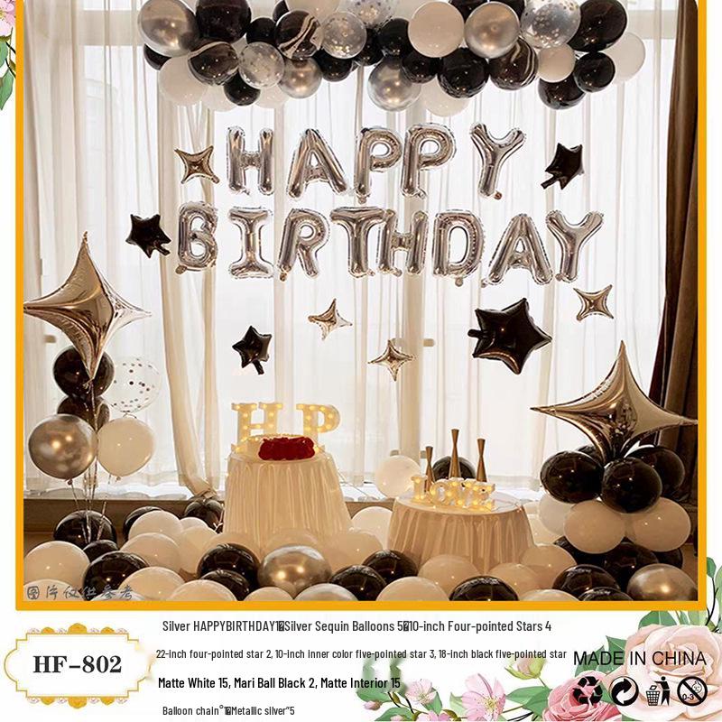 18th Birthday Party Aluminum Balloon Set - Wall Decoration Background