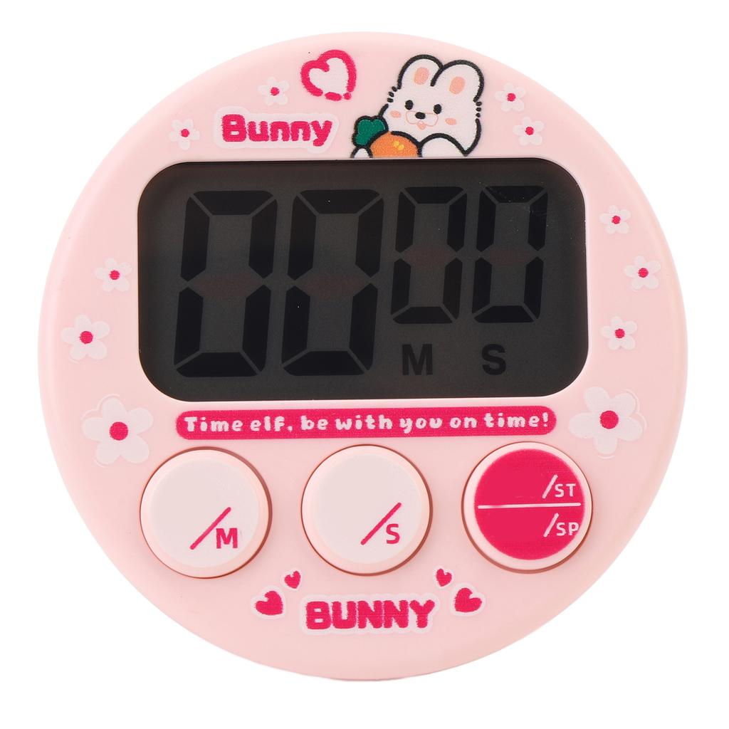 Minuteur de cuisine numérique écran LCD compact dessin animé électronique magnétique pour enfants