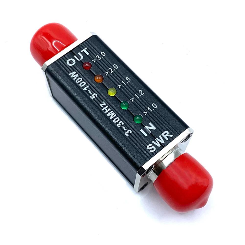 LED SWR Meter 330MHz Frequency Indicator Compact & Lightweight RF Powered Accurate Signal Strength Measurement