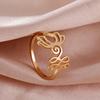 Lemegeton Lotus Flower OM Unalome Symbol Yoga Rings for Women Stainless Steel  Buddhism Finger Rings Jewelry for Women