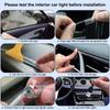 6 In 1 Car Interior Ambient LED Light Kit RGB Strip Lights with Fiber Optic Tube APP and Remote Control Neon Mood Sync Lighting